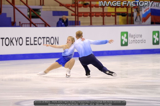 2013-02-28 Milano - World Junior Figure Skating Championships 0375 Hayleigh Bell-Alistair Sylvester CAN